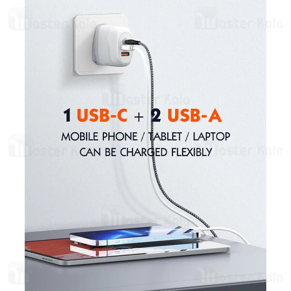 شارژ دیواری الدینو LDNIO A3511Q توان 65 وات