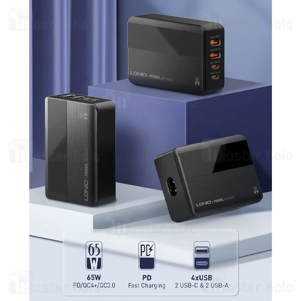 هاب شارژر 4 پورت الدینیو LDNIO A4808Q توان 65 وات