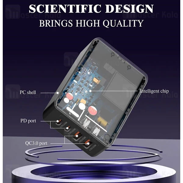 هاب شارژر 4 پورت الدینیو LDNIO A4808Q توان 65 وات