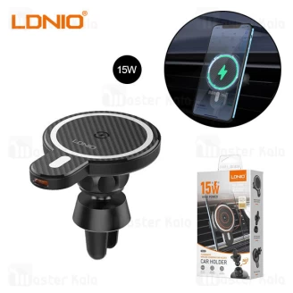 هولدر و شارژر وایرلس دریچه کولری الدینیو LDNIO MA20 توان 15 وات