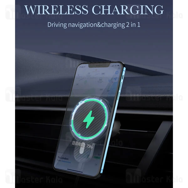 هولدر و شارژر وایرلس دریچه کولری الدینیو LDNIO MA20 توان 15 وات