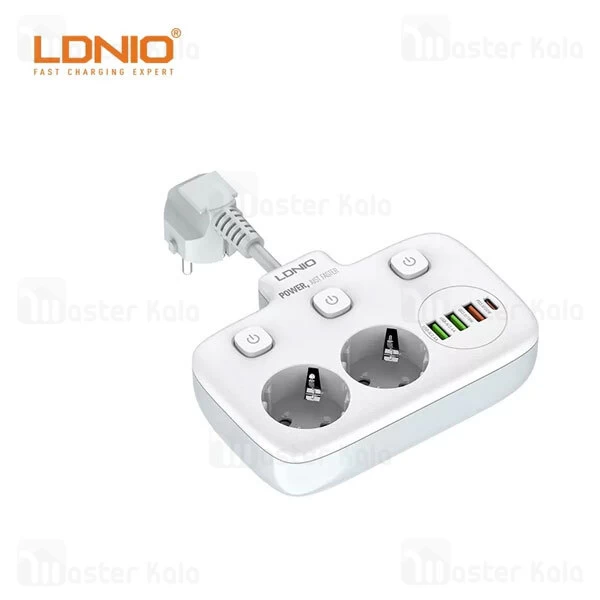چند راهی برق و شارژر الدینیو LDNIO SE2435 دارای 4 پورت