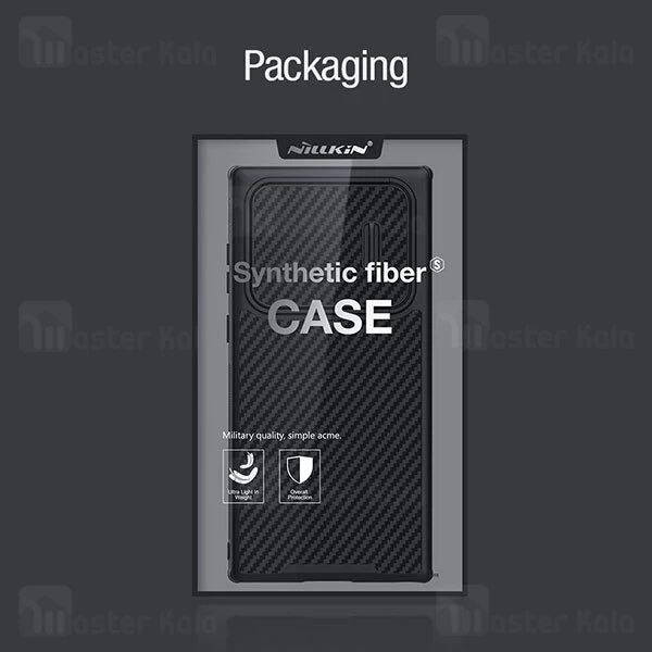 قاب فیبر نیلکین Samsung Galaxy S22 Ultra Nillkin Synethic Fiber S Carbon Fiber دارای محافظ دوربین