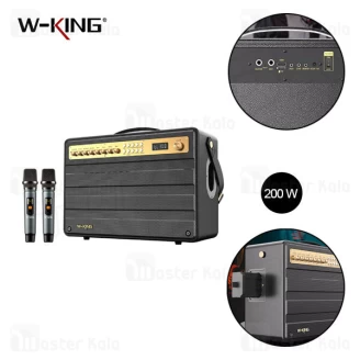 اسپیکر بلوتوث دبلیو کینگ W-KING K6 Plus توان 200 رم و فلش خور با 2 میکروفون