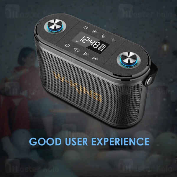اسپیکر بلوتوث دبلیو کینگ W-King H10S توان 80 رم و فلش خور با میکروفون