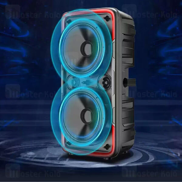 اسپیکر بلوتوث دبلیو کینگ W-King T7 توان 100 رم و فلش خور با 2 میکروفون