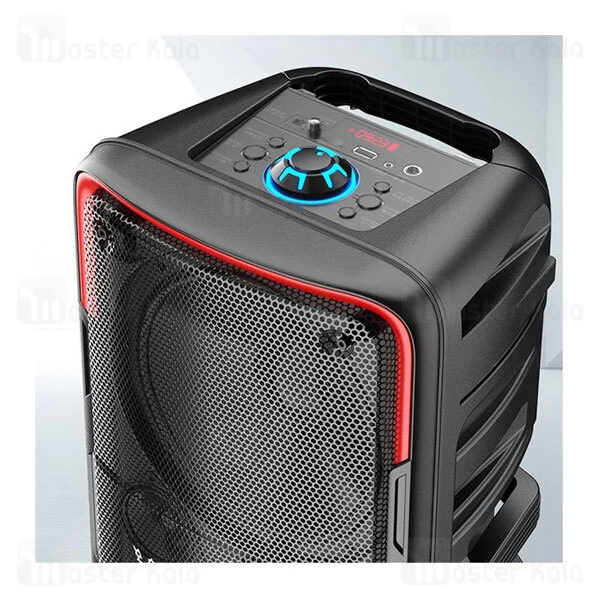 اسپیکر بلوتوث دبلیو کینگ W-King T7 توان 100 رم و فلش خور با 2 میکروفون