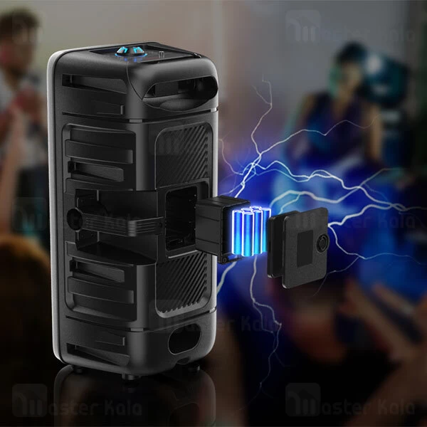 اسپیکر بلوتوث دبلیو کینگ W-King T7 توان 100 رم و فلش خور با 2 میکروفون