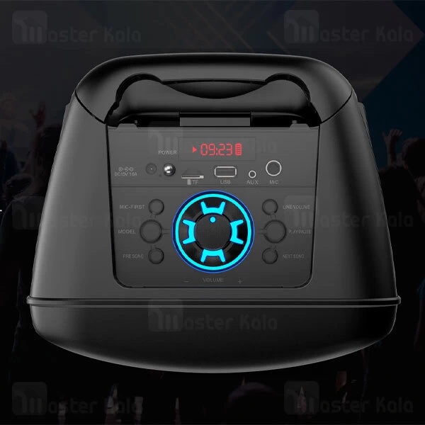 اسپیکر بلوتوث دبلیو کینگ W-King T7 توان 100 رم و فلش خور با 2 میکروفون