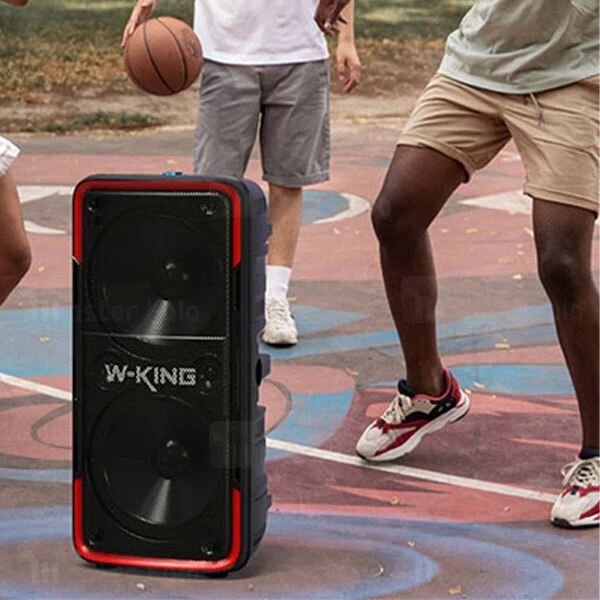 اسپیکر بلوتوث دبلیو کینگ W-King T7 توان 100 رم و فلش خور با 2 میکروفون