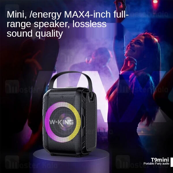 اسپیکر بلوتوث دبلیو کینگ W-King T9Mini توان 20 وات رم خور و فلش خور
