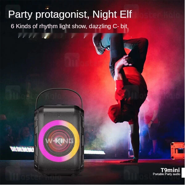 اسپیکر بلوتوث دبلیو کینگ W-King T9Mini توان 20 وات رم خور و فلش خور