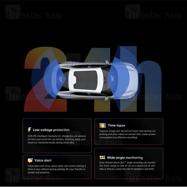 دوربین خودروی شیائومی Xiaomi DDpai Z40 به همراه دوربین عقب