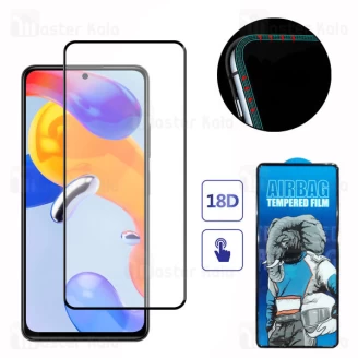 محافظ صفحه شیشه ای تمام صفحه تمام چسب ایربگ دار Xiaomi Redmi Note 11 Pro Global Airbag Glass
