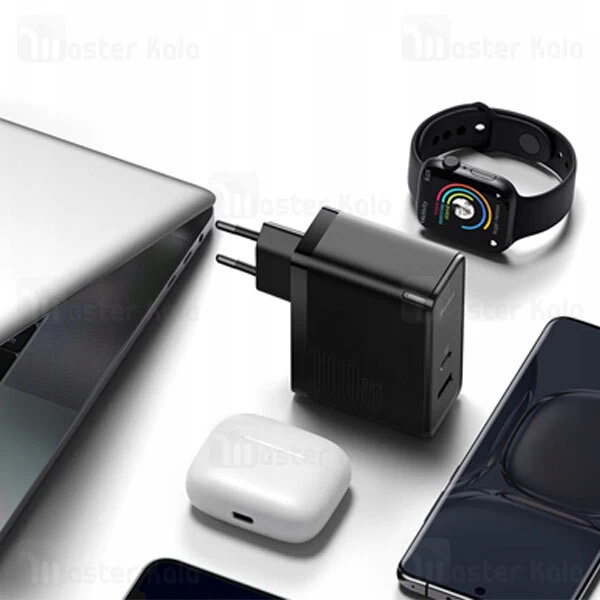 شارژر دیواری بیسوس Baseus GaN5 Pro CCGP090201 توان 100 وات با کابل