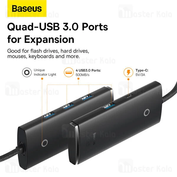 هاب 4 پورت بیسوس Baseus Lite WKQX030001