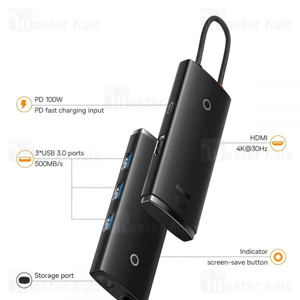 هاب 5 پورت بیسوس Baseus Lite WKQX040001