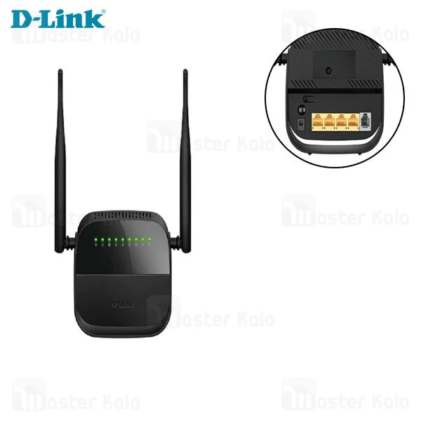 مودم روتر 2 آنتن دی لینک D-Link DSL-124 N300 Adsl2 Plus