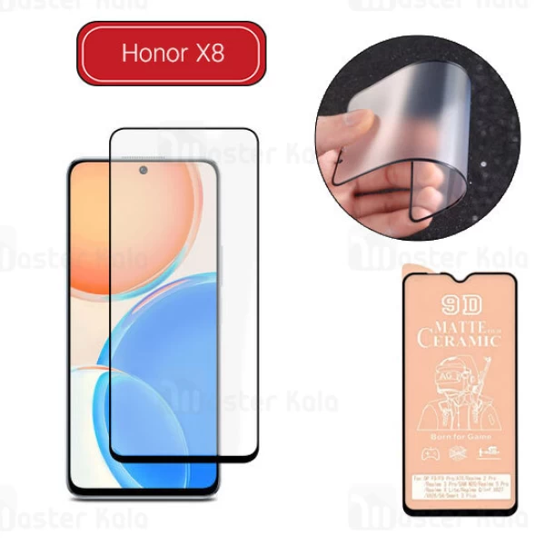 گلس سرامیکی مات Honor X8 Matte Ceramic Full Screen Glass