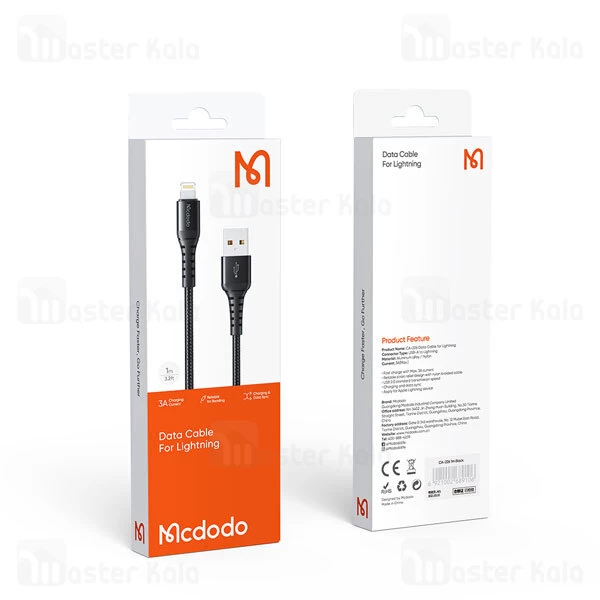 کابل لایتنینگ مک دودو Mcdodo CA-2261 طول 1 متر شدت جریان 3 آمپر