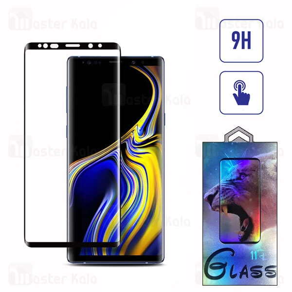 محافظ صفحه شیشه ای تمام صفحه تمام چسب خمیده Samsung Galaxy Note 9 Curved Glass
