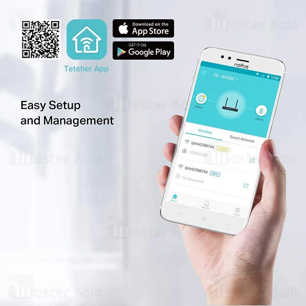 مودم روتر 2 آنتن تی پی لینک TP-Link TD-W9960 VDSL / ADSL