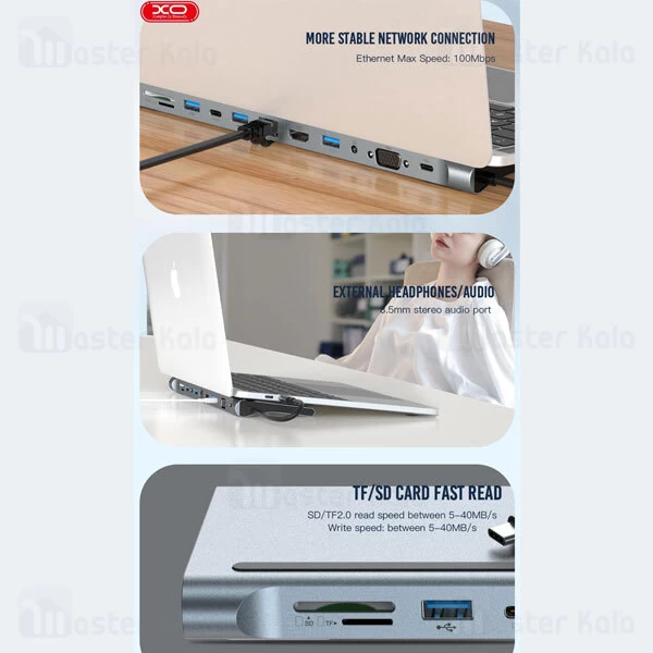 استند و هاب 12 پورت ایکس او XO HUB010