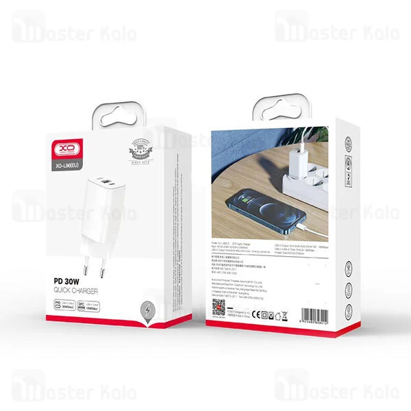 شارژر دیواری ایکس او XO L96 توان 30 وات