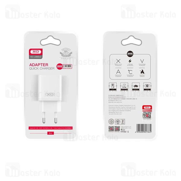 شارژر دیواری ایکس او XO L99 شدت جریان 2.4 آمپر