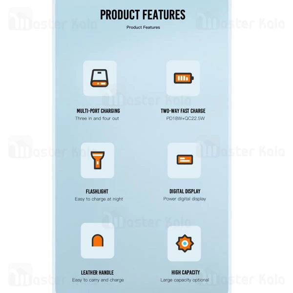 پاوربانک 30000 ایکس او XO PR156 توان 22.5 وات