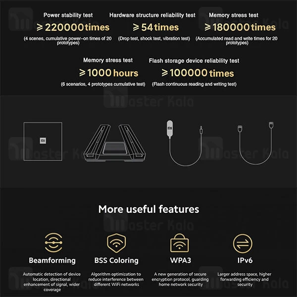 روتر سه بانده 8 آنتن شیائومی Xiaomi Mi Router AX9000 WiFi 6