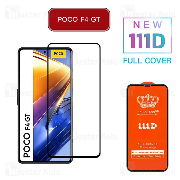 محافظ صفحه شیشه ای تمام صفحه تمام چسب شیائومی Xiaomi Poco F4 GT 111D Glass