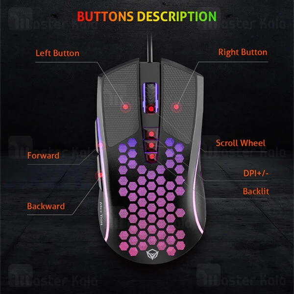 موس سیمی گیمینگ میشن Meetion MT-GM015