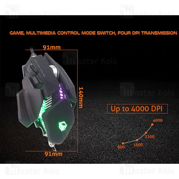 موس سیمی گیمینگ میشن Meetion MT-GM80