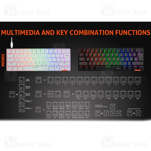 کیبورد سیمی گیمینگ میشن Meetion MT-MK005