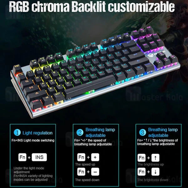 کیبورد سیمی گیمینگ میشن Meetion MT-MK04