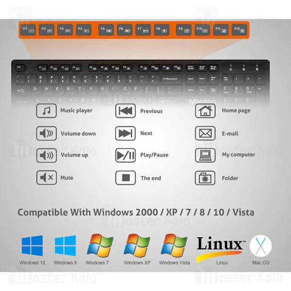 کیبورد وایرلس میشن Meetion MT-WK841