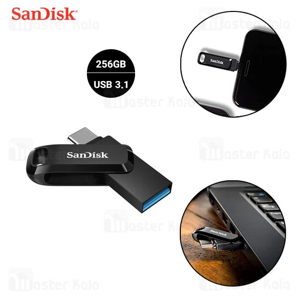 فلش مموری 256 گیگابایت سن دیسک SanDisk Ultra Dual Drive Go SDDDC3