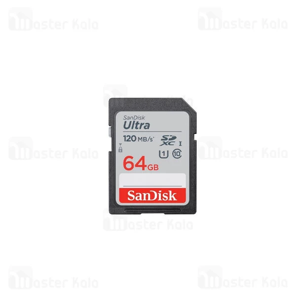 کارت حافظه اس دی 64 گیگابایت سن دیسک SanDisk Ultra U1 120MB/s Full HD