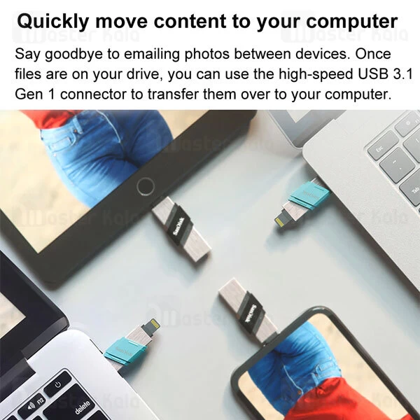 فلش مموری 32 گیگابایت لایتنینگ سن دیسک SanDisk iXpand Flip SDIX90N