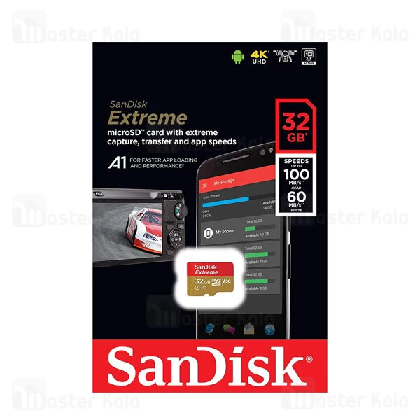 کارت حافظه میکرو اس دی 32 گیگابایت Sandisk 667X 160MB 4K