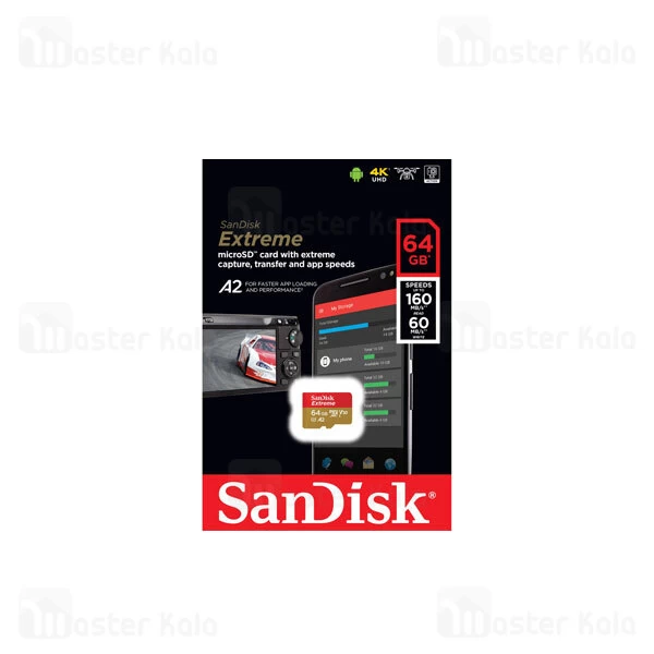 کارت حافظه میکرو اس دی 64 گیگابایت Sandisk 667X 160MB 4K