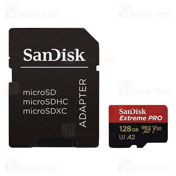 کارت حافظه میکرو اس دی 128 گیگابایت Sandisk Extreme Pro A2 U3 667X 200MB 4K