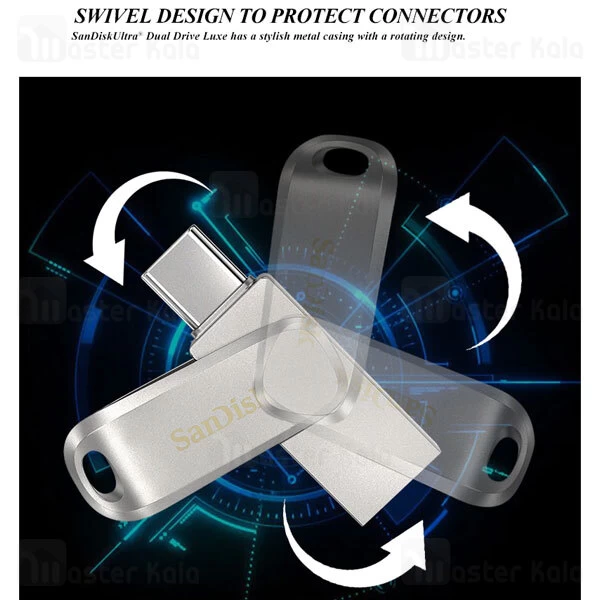 فلش مموری 32 گیگابایت Type C سن دیسک SanDisk Ultra Dual Drive Luxe SDDDC4