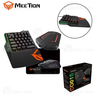 پک گیمینگ میشن Meetion MT-CO015 Console Gaming Kits 4 In 1 موس ، کیبورد ، هاب و پد