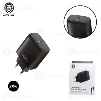 شارژر دیواری گرین لاین Green Lion توان 20 وات همراه با کابل