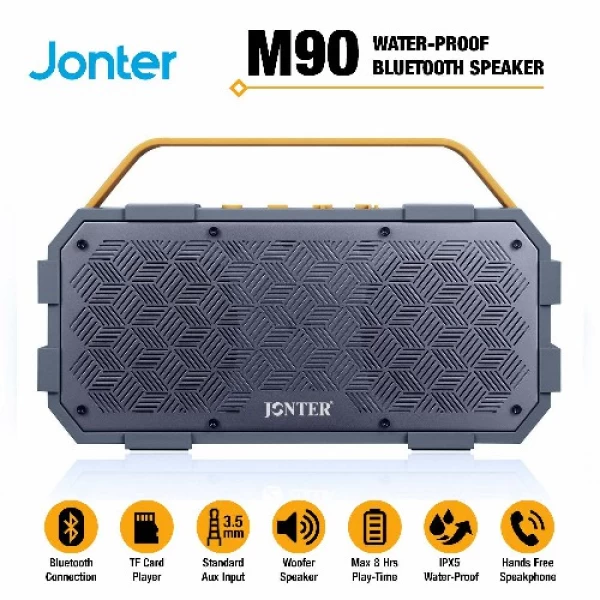 اسپیکر بلوتوث ضد آب IPX5 قابل حمل Jonter M90 Bluetooth Speaker رم خور