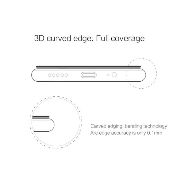 محافظ صفحه نمایش شیشه ای نیلکین وان پلاس Nillkin 3D CP+Max OnePlus 6 / A6000