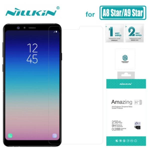 گلس نیلکین Samsung Galaxy A8 Star / A9 Star Nillkin H+ Pro Glass
