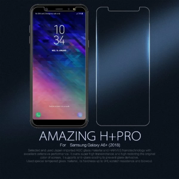 گلس نیلکین Samsung Galaxy A6 Plus 2018 Nillkin H+ Pro Glass
